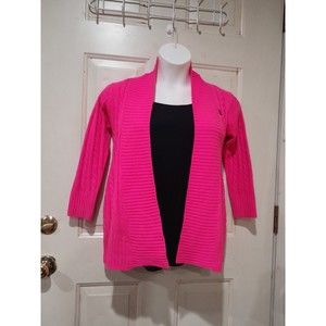 Womens Sweater, Cardigan. Polo,   Neon Pink, M
